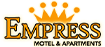 the logo for express motel and apartments